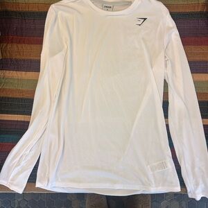 Gymshark White Long Sleeve Men's Tee